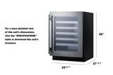 SUMMIT  24" Wide Built-In Wine Cellar, ADA Compliant - Black (ASDW2412)