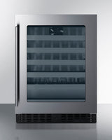 SUMMIT  24" Wide Built-In Wine Cellar, ADA Compliant - Black (ASDW2412)