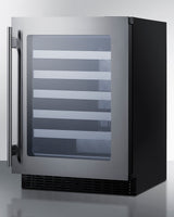 SUMMIT  24" Wide Built-In Wine Cellar, ADA Compliant - Black (ASDW2412)