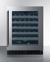 SUMMIT  24" Wide Built-In Wine Cellar, ADA Compliant - Black (ASDW2412)