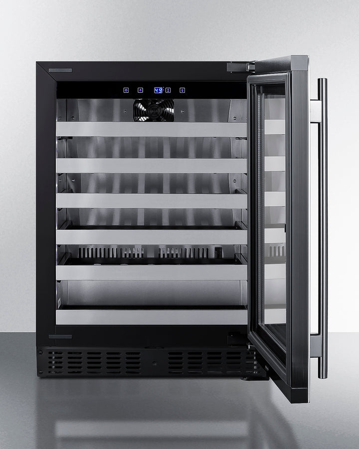 SUMMIT  24" Wide Built-In Wine Cellar, ADA Compliant - Black (ASDW2412)