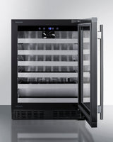 SUMMIT  24" Wide Built-In Wine Cellar, ADA Compliant - Black (ASDW2412)