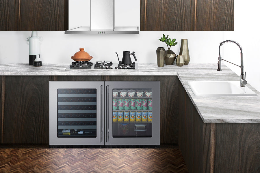 SUMMIT  24" Wide Built-In Wine Cellar, ADA Compliant - Black (ASDW2412)