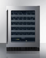 SUMMIT  24" Wide Built-In Wine Cellar, ADA Compliant - Black (ASDW2412)