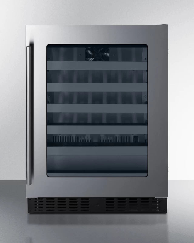 SUMMIT  24" Wide Built-In Wine Cellar, ADA Compliant - Black (ASDW2412)