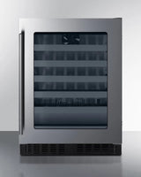 SUMMIT  24" Wide Built-In Wine Cellar, ADA Compliant - Black (ASDW2412)