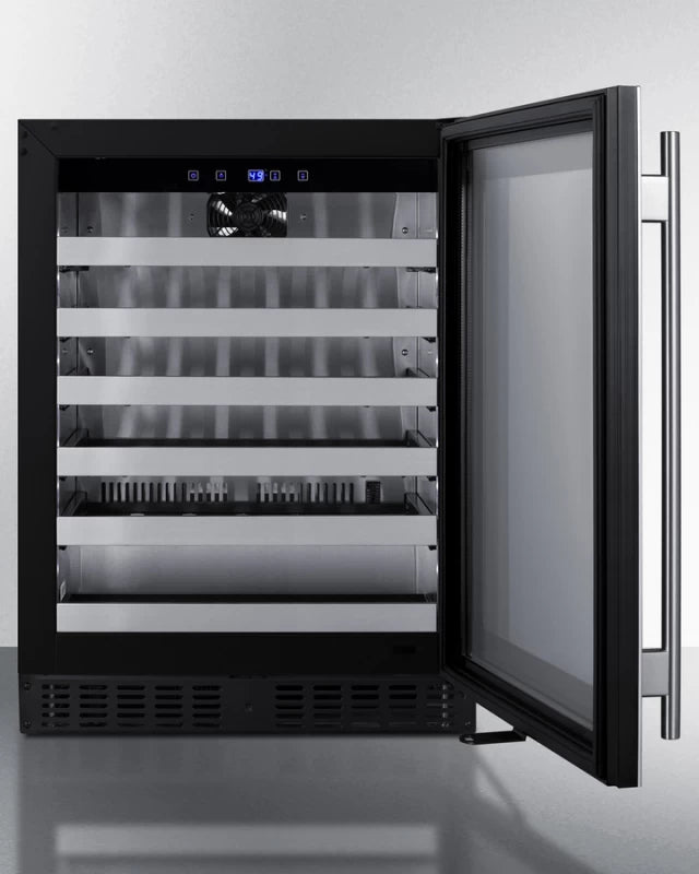 SUMMIT  24" Wide Built-In Wine Cellar, ADA Compliant - Black (ASDW2412)