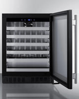 SUMMIT  24" Wide Built-In Wine Cellar, ADA Compliant - Black (ASDW2412)