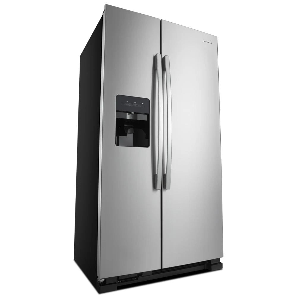 AMANA  36-inch Wide Side-by-Side Refrigerator with Dual Pad External Ice and Water Dispenser - 25 Cu. Ft. - Fingerprint-Resistant Stainless Finish (ASI2575GRS)