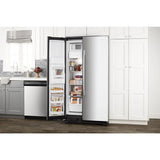 AMANA  36-inch Wide Side-by-Side Refrigerator with Dual Pad External Ice and Water Dispenser - 25 Cu. Ft. - Fingerprint-Resistant Stainless Finish (ASI2575GRS)