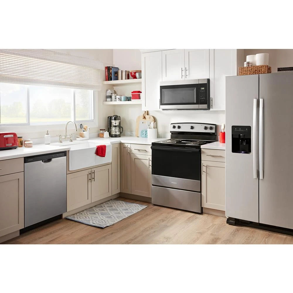 AMANA  36-inch Wide Side-by-Side Refrigerator with Dual Pad External Ice and Water Dispenser - 25 Cu. Ft. - Fingerprint-Resistant Stainless Finish (ASI2575GRS)