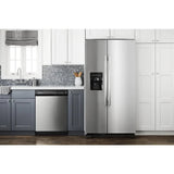 AMANA  36-inch Wide Side-by-Side Refrigerator with Dual Pad External Ice and Water Dispenser - 25 Cu. Ft. - Fingerprint-Resistant Stainless Finish (ASI2575GRS)