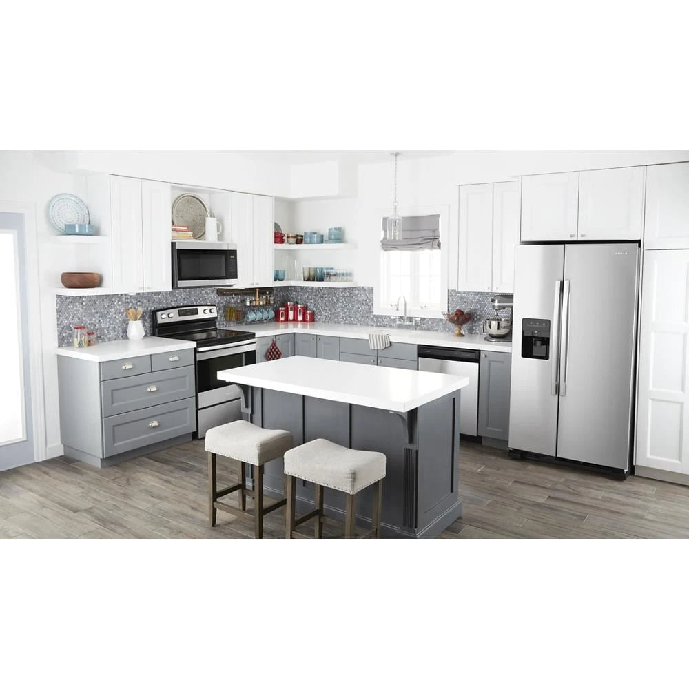 AMANA  36-inch Wide Side-by-Side Refrigerator with Dual Pad External Ice and Water Dispenser - 25 Cu. Ft. - Fingerprint-Resistant Stainless Finish (ASI2575GRS)