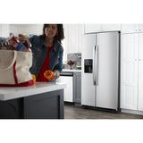 AMANA  36-inch Wide Side-by-Side Refrigerator with Dual Pad External Ice and Water Dispenser - 25 Cu. Ft. - Fingerprint-Resistant Stainless Finish (ASI2575GRS)