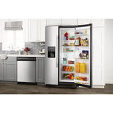 AMANA  36-inch Wide Side-by-Side Refrigerator with Dual Pad External Ice and Water Dispenser - 25 Cu. Ft. - Fingerprint-Resistant Stainless Finish (ASI2575GRS)