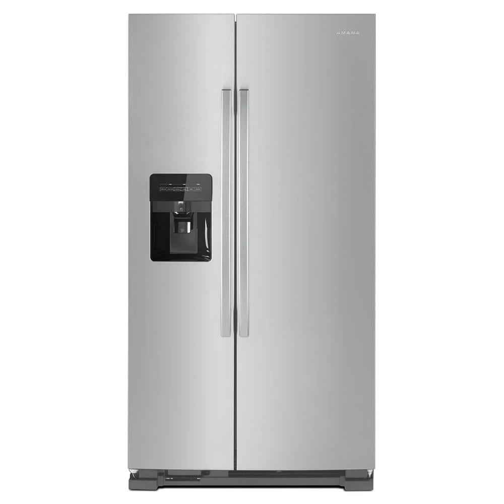 AMANA  36-inch Wide Side-by-Side Refrigerator with Dual Pad External Ice and Water Dispenser - 25 Cu. Ft. - Fingerprint-Resistant Stainless Finish (ASI2575GRS)