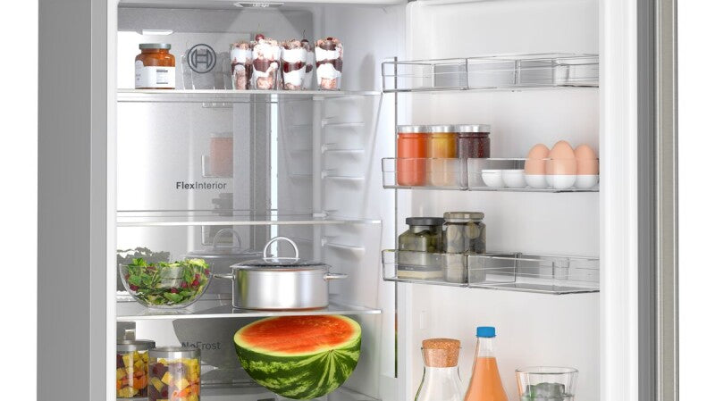 BOSCH 500 Series Freestanding Bottom Freezer Refrigerator 24'' Easy clean - Stainless steel (with anti-fingerprint) (B24CB50ESS)