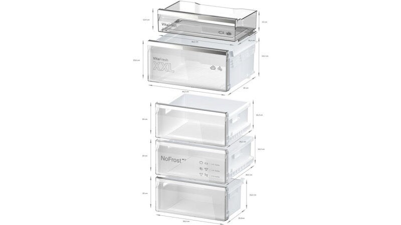 BOSCH 500 Series Freestanding Bottom Freezer Refrigerator 24'' Easy clean - Stainless steel (with anti-fingerprint) (B24CB50ESS)