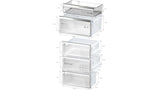 BOSCH 500 Series Freestanding Bottom Freezer Refrigerator 24'' Easy clean - Stainless steel (with anti-fingerprint) (B24CB50ESS)