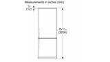BOSCH 800 Series Free-standing fridge-freezer with freezer at bottom, glass door 24'' - White (B24CB80ESW)
