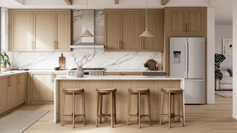 BOSCH 36" 500 Series, 3-Door, Counter Depth, External ice/water, Stainless Steel, 70" - Stainless steel (with anti-fingerprint) (B36CD52SNS)