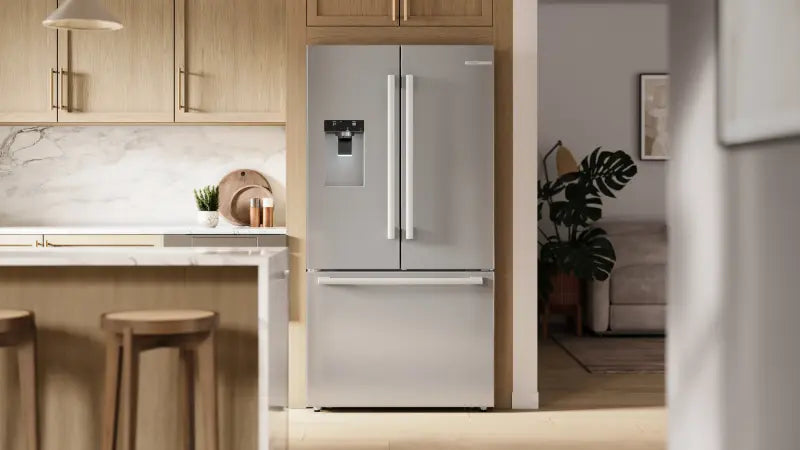 BOSCH 36" 500 Series, 3-Door, Counter Depth, External ice/water, Stainless Steel, 70" - Stainless steel (with anti-fingerprint) (B36CD52SNS)