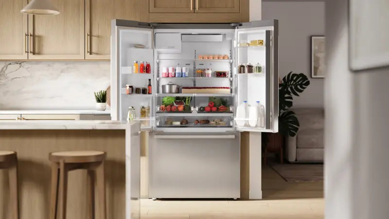 BOSCH  500 Series French Door Bottom Mount Refrigerator 36'' Stainless steel (with anti-fingerprint), Total No Frost - Stainless (B36CD52SNS)