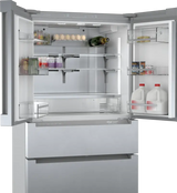 BOSCH 800 Series French Door Bottom Mount Refrigerator  36'' Easy clean stainless steel B36CL80ENS - Stainless steel (with anti-fingerprint) (B36CL80ENS)