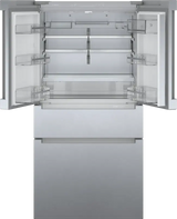 BOSCH 800 Series French Door Bottom Mount Refrigerator  36'' Easy clean stainless steel B36CL80ENS - Stainless steel (with anti-fingerprint) (B36CL80ENS)