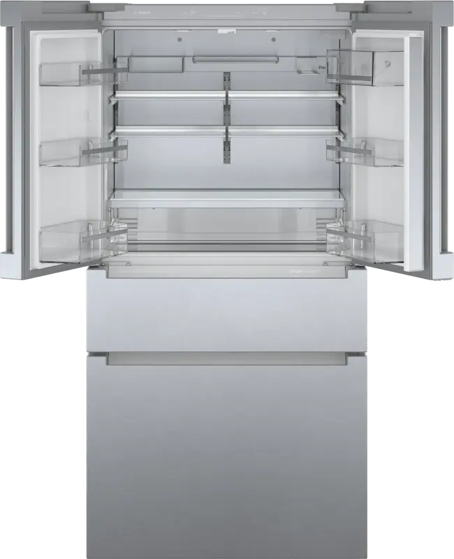 BOSCH 800 Series French Door Bottom Mount Refrigerator  36'' Easy clean stainless steel B36CL80ENS - Stainless steel (with anti-fingerprint) (B36CL80ENS)