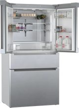 BOSCH 800 Series French Door Bottom Mount Refrigerator  36'' Easy clean stainless steel B36CL80ENS - Stainless steel (with anti-fingerprint) (B36CL80ENS)