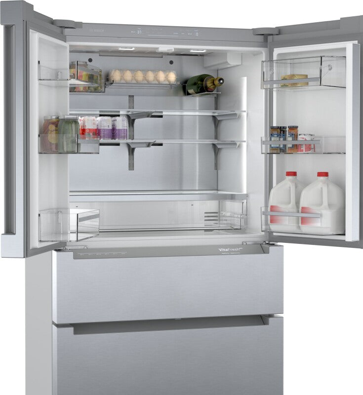 BOSCH 800 Series French Door Bottom Mount Refrigerator  36'' Easy clean stainless steel B36CL80ENS - Stainless steel (with anti-fingerprint) (B36CL80ENS)