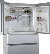 BOSCH 800 Series French Door Bottom Mount Refrigerator  36'' Easy clean stainless steel B36CL80ENS - Stainless steel (with anti-fingerprint) (B36CL80ENS)