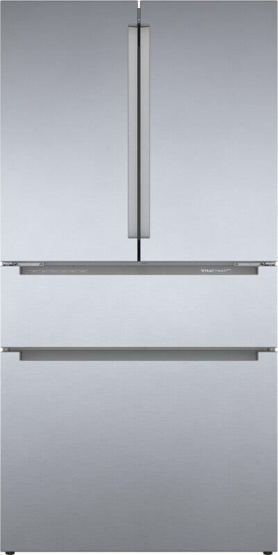 BOSCH 800 Series French Door Bottom Mount Refrigerator  36'' Easy clean stainless steel B36CL80ENS - Stainless steel (with anti-fingerprint) (B36CL80ENS)