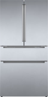BOSCH 800 Series French Door Bottom Mount Refrigerator  36'' Easy clean stainless steel B36CL80ENS - Stainless steel (with anti-fingerprint) (B36CL80ENS)
