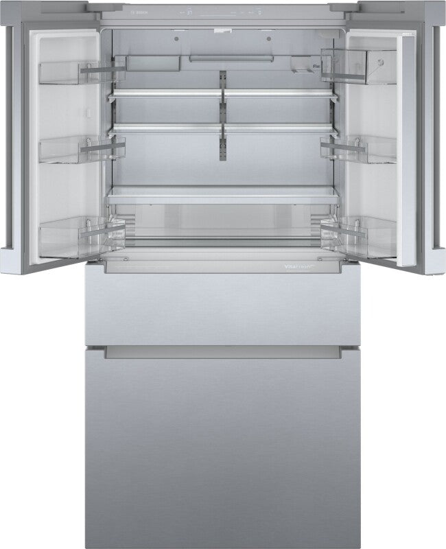 BOSCH 800 Series French Door Bottom Mount Refrigerator  36'' Easy clean stainless steel B36CL80ENS - Stainless steel (with anti-fingerprint) (B36CL80ENS)