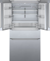 BOSCH 800 Series French Door Bottom Mount Refrigerator  36'' Easy clean stainless steel B36CL80ENS - Stainless steel (with anti-fingerprint) (B36CL80ENS)