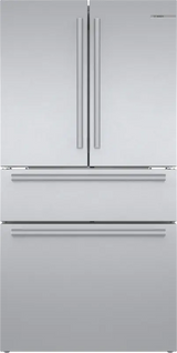 BOSCH 800 Series French Door Bottom Mount Refrigerator 36'' Easy clean - Stainless steel (with anti-fingerprint) (B36CL80SNS)