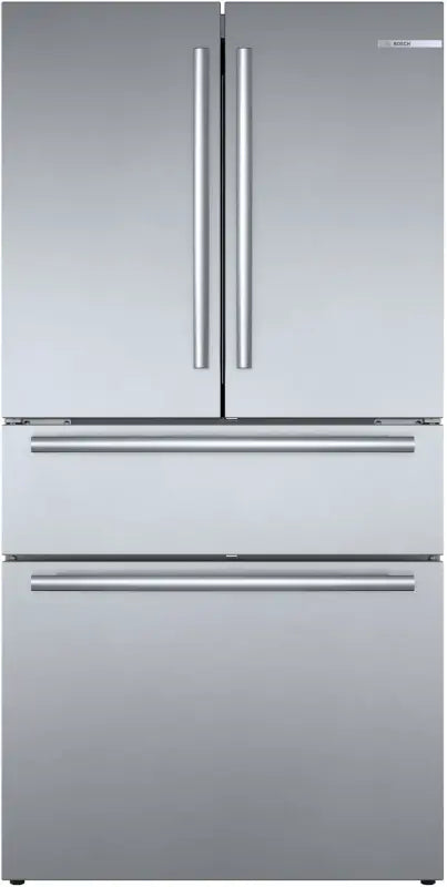 BOSCH 800 Series French Door Bottom Mount Refrigerator 36'' Easy clean - Stainless steel (with anti-fingerprint) (B36CL80SNS)