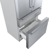 BOSCH 800 Series French Door Bottom Mount Refrigerator 36'' Easy clean - Stainless steel (with anti-fingerprint) (B36CL80SNS)