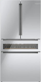 BOSCH  800 Series French Door Bottom Mount Refrigerator, Glass door 36'' Brushed steel - Stainless Steel (B36CL81ENG)
