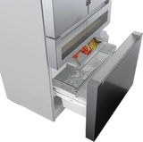 BOSCH  800 Series French Door Bottom Mount Refrigerator, Glass door 36'' Brushed steel - Stainless Steel (B36CL81ENG)
