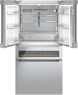 BOSCH 800 Series French Door Bottom Mount Refrigerator, Glass door 36'' - Stainless Steel (B36CL81ENG)