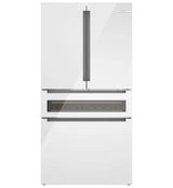BOSCH  800 Series French Door Bottom Mount Refrigerator, Glass door 36'', Total No Frost - White (B36CL81ENW)