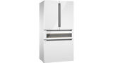 BOSCH 800 Series French Door Bottom Mount Refrigerator, Glass door  36'' - White (B36CL81ENW)