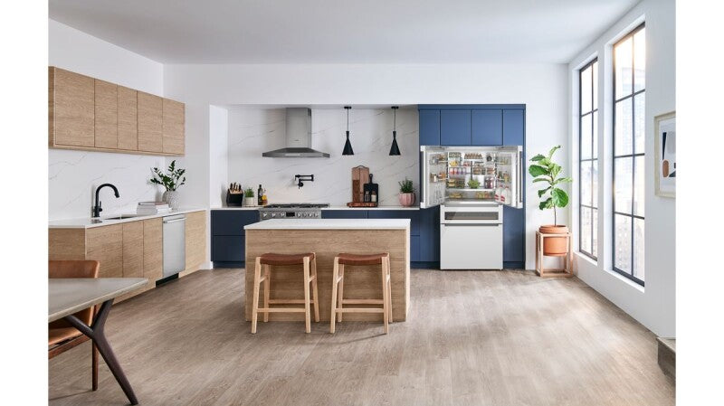 BOSCH 800 Series French Door Bottom Mount Refrigerator, Glass door  36'' - White (B36CL81ENW)