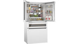 BOSCH  800 Series French Door Bottom Mount Refrigerator, Glass door 36'', Total No Frost - White (B36CL81ENW)