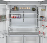 BOSCH 800 Series French Door Bottom Mount Refrigerator 36'' Easy clean - Stainless steel (with anti-fingerprint) (B36CT80SNS)