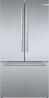 BOSCH  800 Series French Door Bottom Mount Refrigerator 36'' Brushed steel - Stainless Steel (B36CT80SNS)
