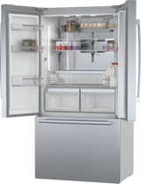 BOSCH  800 Series French Door Bottom Mount Refrigerator 36'' Brushed steel - Stainless Steel (B36CT80SNS)